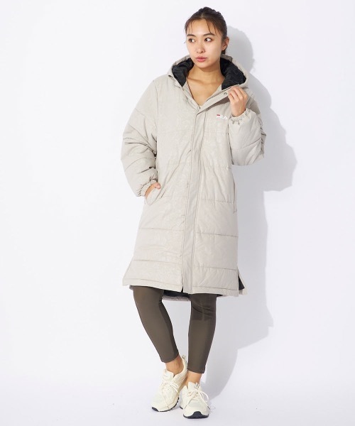 セール】【FILA/フィラ】レディース中綿入りロングコート ベンチコート