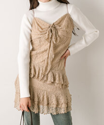 OLIVE des OLIVE | ダブルラッフルミニキャミワンピース(ワンピース)