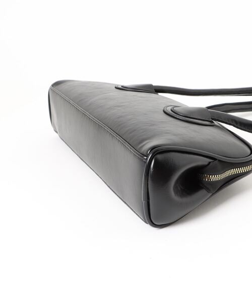 florist(フローリスト)の「レザーライク横長ボストンバッグ/ハンドバッグ(ボストンバッグ・レディース・ライトブラウン/ダークグリーン/ブラック/ブラウン/モカ・ONESIZE)」の7枚目の写真