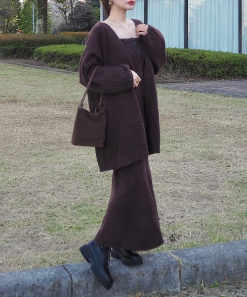 LAULEN（ローレン）の「suede like mini bucket bag /バケツミニショルダーバッグ（ショルダーバッグ・レディース・モカ/ブラウン/パープル・FREE）」の11枚目の写真
