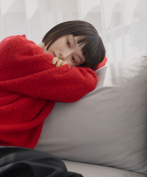 haek（ハク）の「mixed color knit/ミックスカラーニット（ニット/セーター・レディース・グリーン/レッド・FREE）」の22枚目の写真