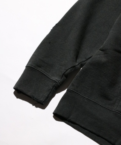 THRIFTY LOOK（スリフティールック）の「THRIFTY LOOK / スリフティールック WORN-OUT BAND HOODIE 'JOY DIVISION' ジョイディビジョン ダメージ加工（パーカー・メンズ・ブラック・X-LARGE/XX-LARGE/MEDIUM/LARGE）」の2枚目の写真