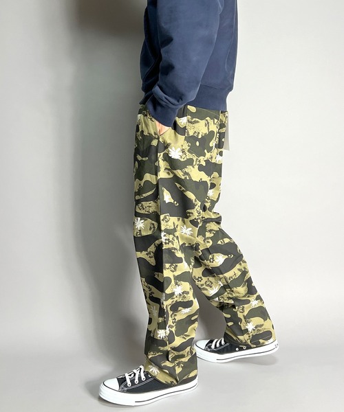 セール】カモフラ シェフパンツ 迷彩 リアルツリー 総柄 ワイドパンツ