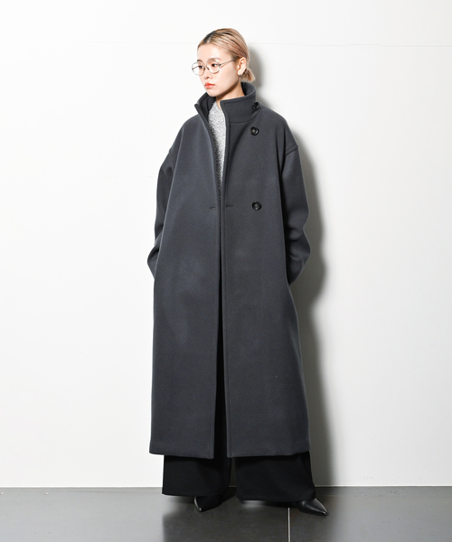 CITYSHOP(シティーショップ)の「《追加》STAND NECK コート 2(その他アウター・レディース・ブラック・36/38)」の4枚目の写真