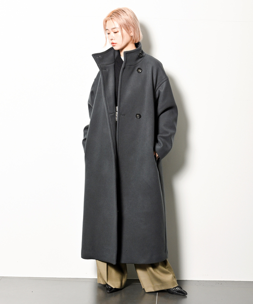 CITYSHOP(シティーショップ)の「《追加》STAND NECK コート 2(その他アウター・レディース・ブラック・36/38)」の5枚目の写真