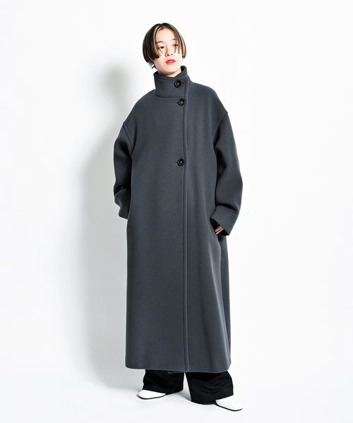 CITYSHOP(シティーショップ)の「《追加》STAND NECK コート 2(その他アウター・レディース・ブラック・36/38)」の6枚目の写真