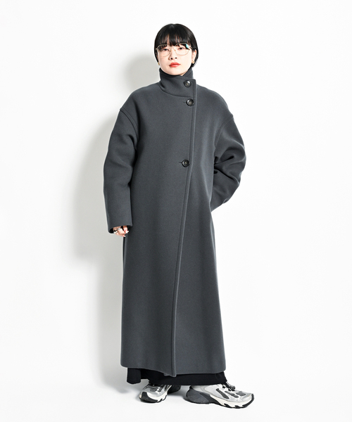 CITYSHOP(シティーショップ)の「《追加》STAND NECK コート 2(その他アウター・レディース・ブラック・36/38)」の8枚目の写真
