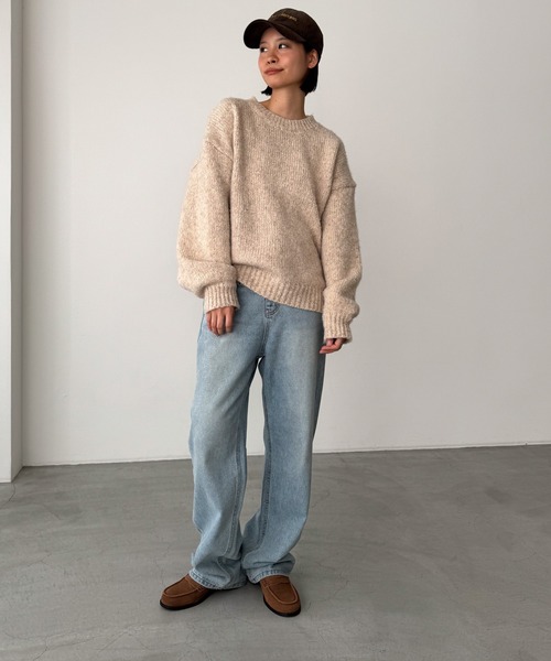 CANAL JEAN（キャナルジーン）の「El mar ウール混MIXオーバーニット