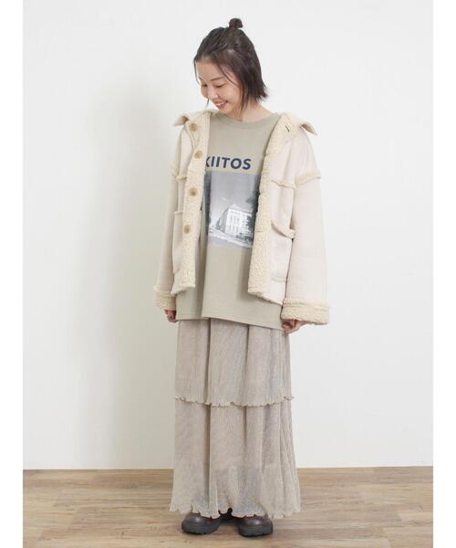 Samansa Mos2（サマンサ モスモス）の「リバーシブルボアブルゾン（ブルゾン・レディース・チャコールグレー/キナリ/モカ・F）」の18枚目の写真