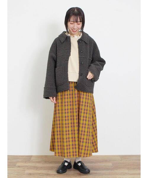 Samansa Mos2（サマンサ モスモス）の「リバーシブルボアブルゾン（ブルゾン・レディース・チャコールグレー/キナリ/モカ・F）」の22枚目の写真