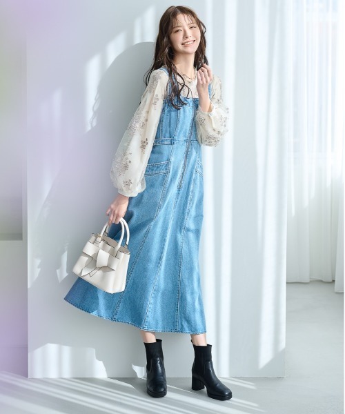 mysty woman（ミスティウーマン）の「フローラルチュール刺繍ブラウス  314960（シャツ/ブラウス・レディース・アイボリー/ブラック/ライトブルー/ピンクベージュ・FREE）」の16枚目の写真