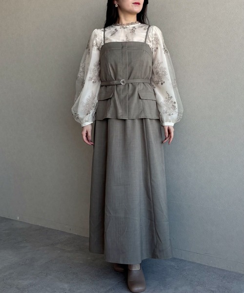 mysty woman（ミスティウーマン）の「フローラルチュール刺繍ブラウス  314960（シャツ/ブラウス・レディース・アイボリー/ブラック/ライトブルー/ピンクベージュ・FREE）」の10枚目の写真