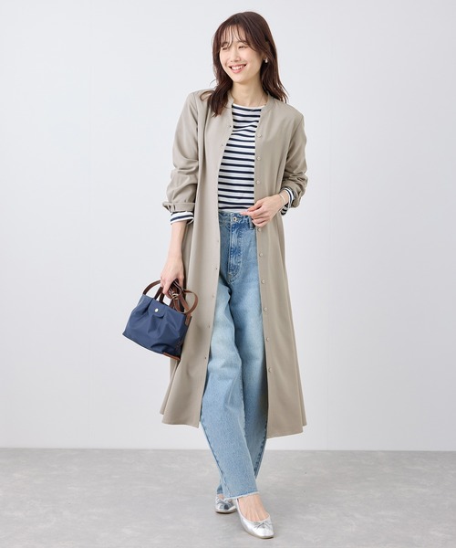 ROPE' PICNIC（ロペピクニック）の「【3サイズ展開】配色アソートシャツワンピース（シャツワンピース・レディース・ベージュ/ブルー系その他/ブラウン・36/38/40）」の10枚目の写真