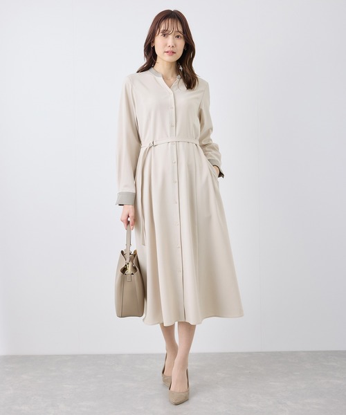 ROPE' PICNIC（ロペピクニック）の「【3サイズ展開】配色アソートシャツワンピース（シャツワンピース・レディース・ベージュ/ブルー系その他/ブラウン・36/38/40）」の12枚目の写真