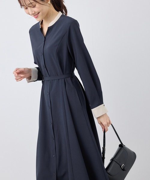 ROPE' PICNIC（ロペピクニック）の「【3サイズ展開】配色アソートシャツワンピース（シャツワンピース・レディース・ベージュ/ブルー系その他/ブラウン・36/38/40）」の22枚目の写真