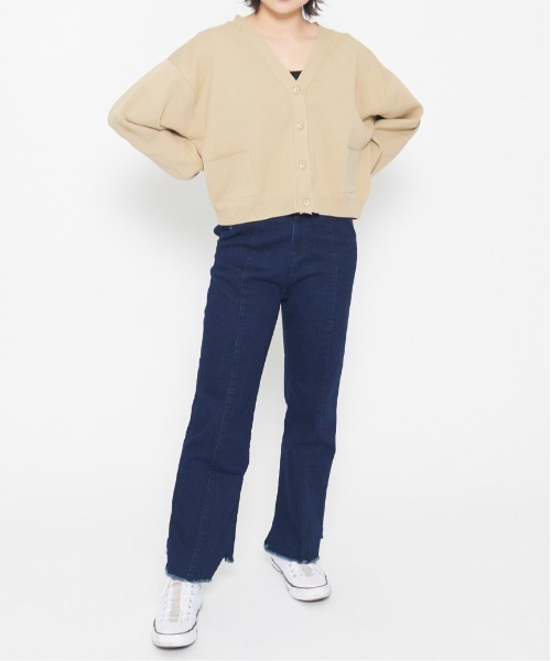 &soiree(アンドソワレ)の「【&soiree】ボリュームスリーブショートカーディガン(CP)(カーディガン/ボレロ・レディース・ベージュ/ホワイト/ブラック・FREE)」の5枚目の写真