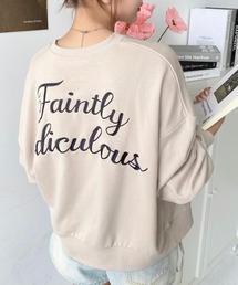 裏毛バックロゴ刺繍スウェットプルオーバー