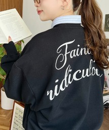 裏毛バックロゴ刺繍スウェットプルオーバー