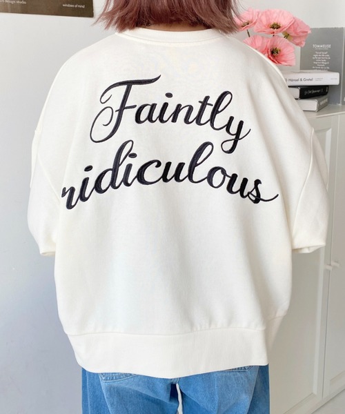 moment+(モーメントプラス)の「裏毛バックロゴ刺繍スウェットプルオーバー(スウェット・レディース・ベージュ/オートミール/アイボリー/ブラック・M)」の8枚目の写真