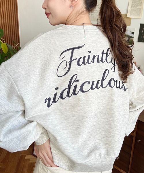 moment+(モーメントプラス)の「裏毛バックロゴ刺繍スウェットプルオーバー(スウェット・レディース・ベージュ/オートミール/アイボリー/ブラック・M)」の11枚目の写真