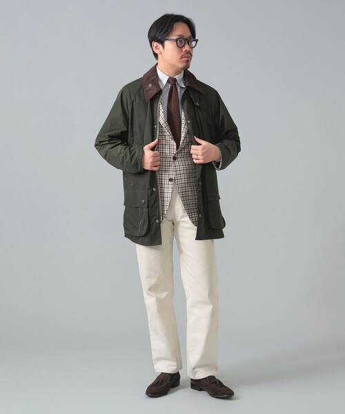 Barbour（バブアー）の「【別注】Barbour / BEDALE CLASSIC FIT ポリエステル メモリーツイル ジャケット（ブルゾン・メンズ・ネイビー/オリーブ・40/34/44/42/38/36）」の6枚目の写真