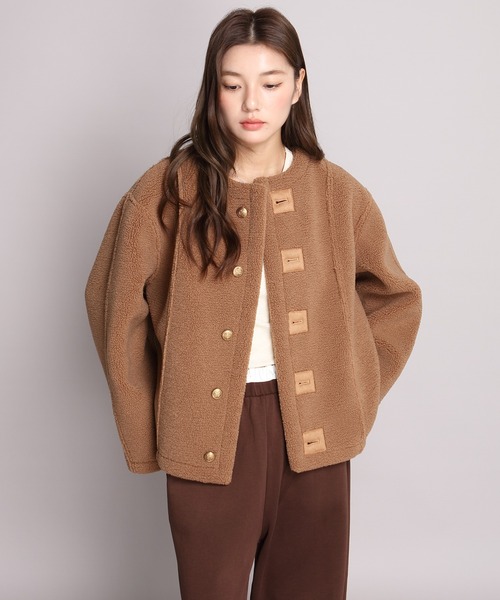 by LEGNA(バイレグナ)の「【シーズン最終値下げ】2WAYリバーシブルジャケット(フェイクスエード/ボア)(ムートンコート・レディース・ブラック/クリーム/ブラウン/ベージュ/グレー/ダークブラウン・LARGE/MEDIUM)」の8枚目の写真