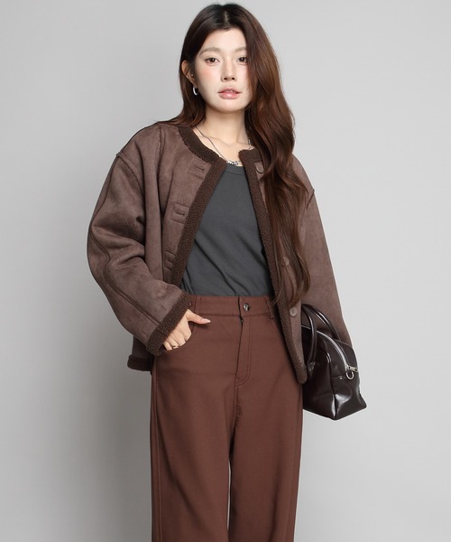 セール】2WAYリバーシブルジャケット（フェイクスエード/ボア