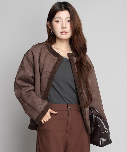 セール】2WAYリバーシブルジャケット（フェイクスエード/ボア