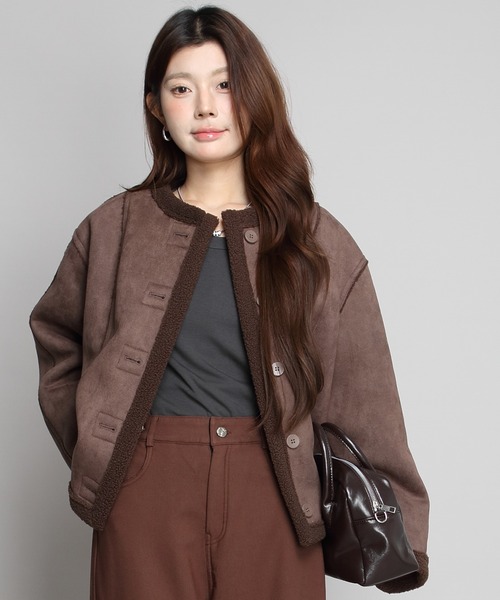 セール】2WAYリバーシブルジャケット（フェイクスエード/ボア