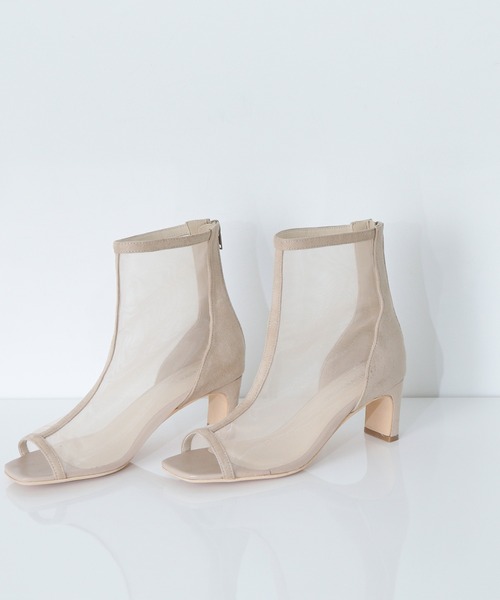 NATURAL BEAUTY BASIC(ナチュラルビューティーベーシック)の「◇【Oggi掲載】オープントゥシアーブーツ(ブーツ・レディース・ベージュ/ブラウン・MEDIUM/LARGE)」の16枚目の写真