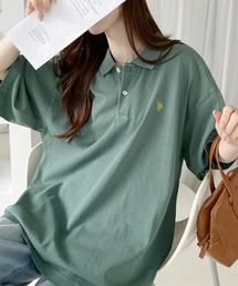 U.S. POLO ASSN.（ユーエスポロアッスン）の「Ada.別注    U.S. POLO ASSN ピグメント オーバーサイズ ポロシャツ（ポロシャツ）」