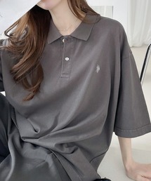 U.S. POLO ASSN.（ユーエスポロアッスン）の「Ada.別注    U.S. POLO ASSN ピグメント オーバーサイズ ポロシャツ（ポロシャツ）」