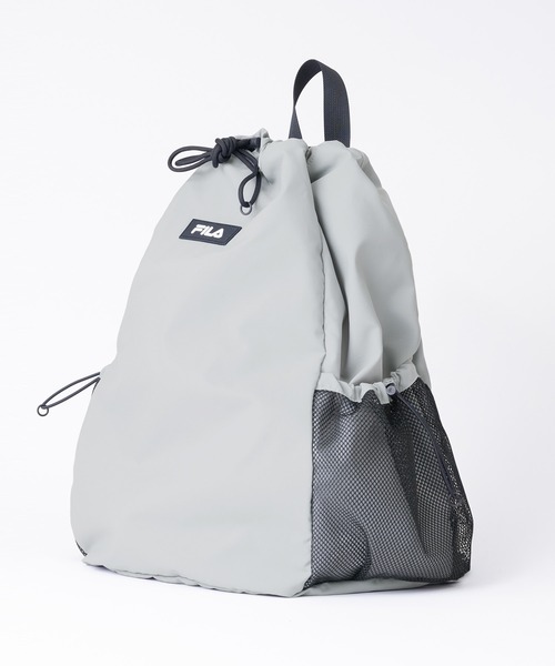 FILA（フィラ）の「FILA フィラ ブランド ロゴ 刺繍 大容量 軽量 ナイロン ドローコード 2WAY リュックサック バックパック ワンショルダー 約33L（バックパック/リュック・メンズ・ブラック/ベージュ/グレー・FREE）」の17枚目の写真