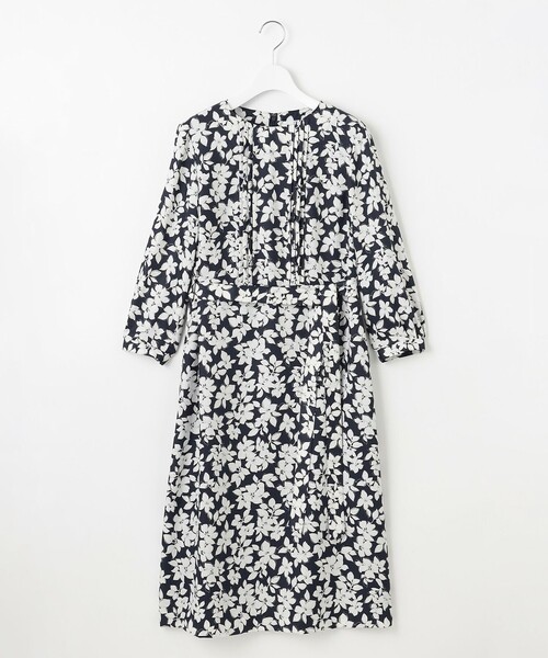 J.PRESS(ジェイプレス)の「【洗える】スパンフラワープリント ワンピース(ワンピース・レディース・ネイビー系5/ホワイト系5・T15/T13)」の9枚目の写真