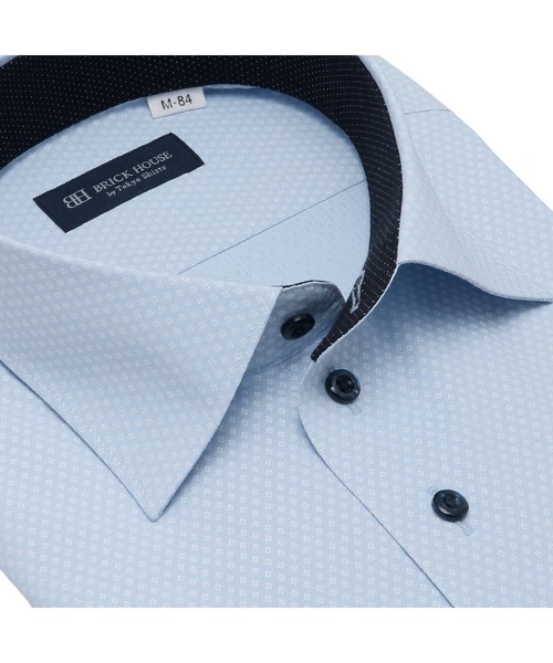 TOKYO SHIRTS(トウキョウシャツ)の「透け防止 形態安定ノーアイロン ワイド 長袖ビジネスワイシャツ(ビジネスシャツ・メンズ・ブルー・首回り39cm-裄丈80cm/首回り39cm-裄丈84cm/首回り41cm-裄丈82cm/首回り41cm-裄丈86cm/首回り42cm-裄丈82cm/首回り42cm-裄丈86cm/首回り43cm-裄丈82cm/首回り43cm-裄丈86cm/首回り37cm-裄丈80cm/首回り37cm-裄丈84cm)」の2枚目の写真