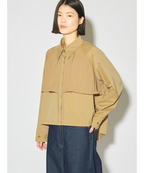 MIDIUMISOLID(ミディウミソリッド)の「MIDIUMISOLID for Ladies トレンチシャツ(シャツ/ブラウス・レディース・ブラック/ベージュ・FREE)」の6枚目の写真