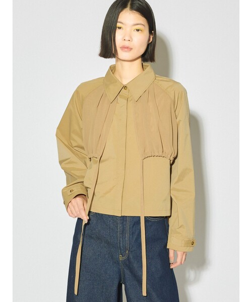 MIDIUMISOLID(ミディウミソリッド)の「MIDIUMISOLID for Ladies トレンチシャツ(シャツ/ブラウス・レディース・ブラック/ベージュ・FREE)」の8枚目の写真