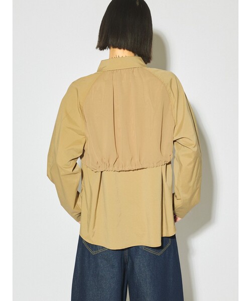 MIDIUMISOLID(ミディウミソリッド)の「MIDIUMISOLID for Ladies トレンチシャツ(シャツ/ブラウス・レディース・ブラック/ベージュ・FREE)」の10枚目の写真