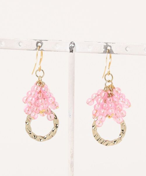 tone（トーン）の「【Ann】A056 ビーズピアス(MA)（ピアス（両耳用）・レディース・ブルー/ピンク・FREE）」の3枚目の写真