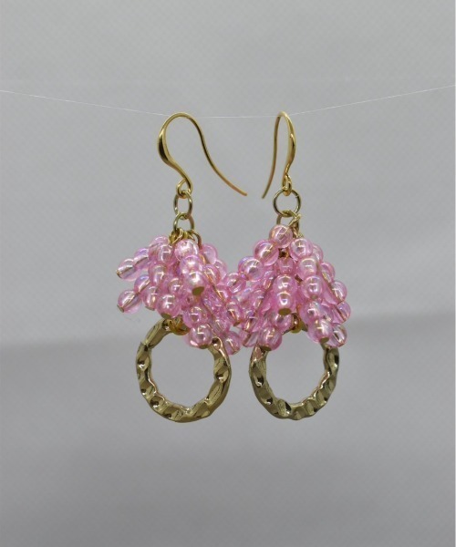 tone（トーン）の「【Ann】A056 ビーズピアス(MA)（ピアス（両耳用）・レディース・ブルー/ピンク・FREE）」の2枚目の写真