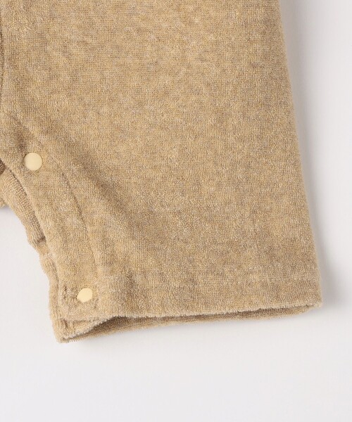 SHIPS(シップス)の「SHIPS KIDS:70~80cm / フェイク オーバーオール ボーダー ロンパース(ロンパース・キッズ・ベージュ/ネイビー・80/70)」の6枚目の写真