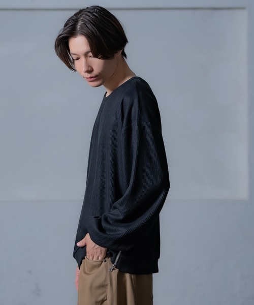 Crownor（クラウノアー）の「サイドジップ トレーナー（スウェット・メンズ・ブラック/ブルー/ライトグレー/ネイビー・SMALL/MEDIUM/LARGE）」の13枚目の写真