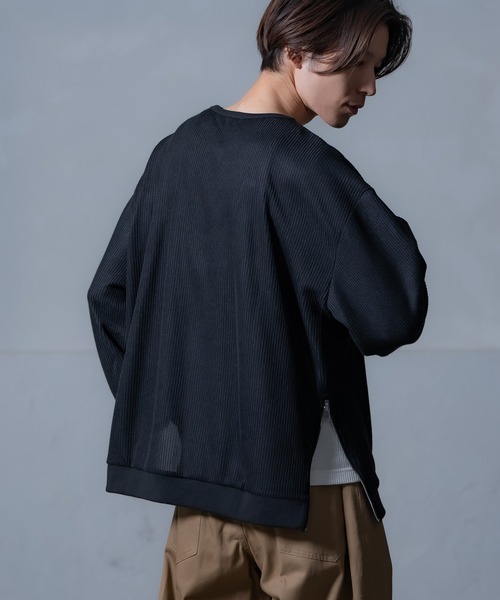 Crownor（クラウノアー）の「サイドジップ トレーナー（スウェット・メンズ・ブラック/ブルー/ライトグレー/ネイビー・SMALL/MEDIUM/LARGE）」の14枚目の写真