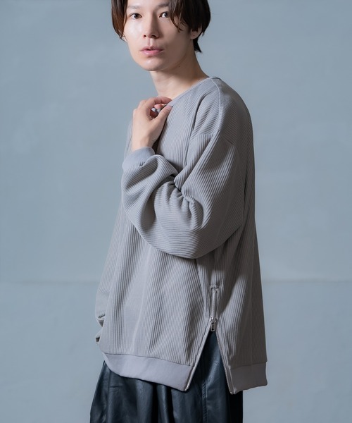 Crownor（クラウノアー）の「サイドジップ トレーナー（スウェット・メンズ・ブラック/ブルー/ライトグレー/ネイビー・SMALL/MEDIUM/LARGE）」の17枚目の写真