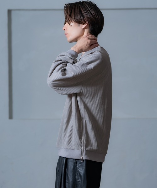 Crownor（クラウノアー）の「サイドジップ トレーナー（スウェット・メンズ・ブラック/ブルー/ライトグレー/ネイビー・SMALL/MEDIUM/LARGE）」の18枚目の写真
