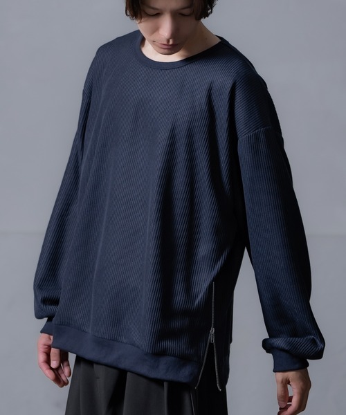 Crownor（クラウノアー）の「サイドジップ トレーナー（スウェット・メンズ・ブラック/ブルー/ライトグレー/ネイビー・SMALL/MEDIUM/LARGE）」の21枚目の写真