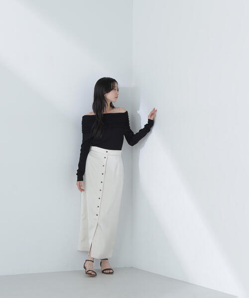 セール】◇【美人百花掲載】オフショルコンパクトニット（ニット