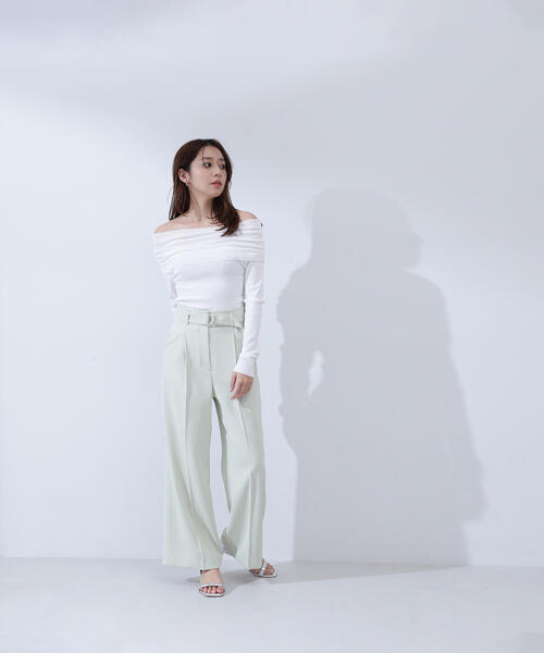 セール】◇【美人百花掲載】オフショルコンパクトニット（ニット