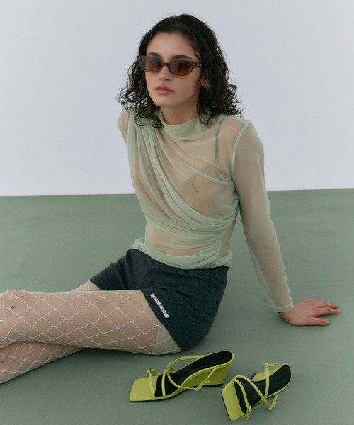 JOSE MOON(ジョゼムーン)の「SHEER CUTSEW/シアーカットソー(Tシャツ/カットソー・レディース・ホワイト/ブラック/ミント・FREE)」の20枚目の写真