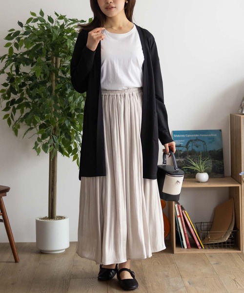 NAVY（ネイビー）の「NAVY SARARI UVトッパーカーディガン（カーディガン/ボレロ・レディース・グレー/ブラック/グレイッシュベージュ/サックスブルー系1・M/L/XL）」の9枚目の写真